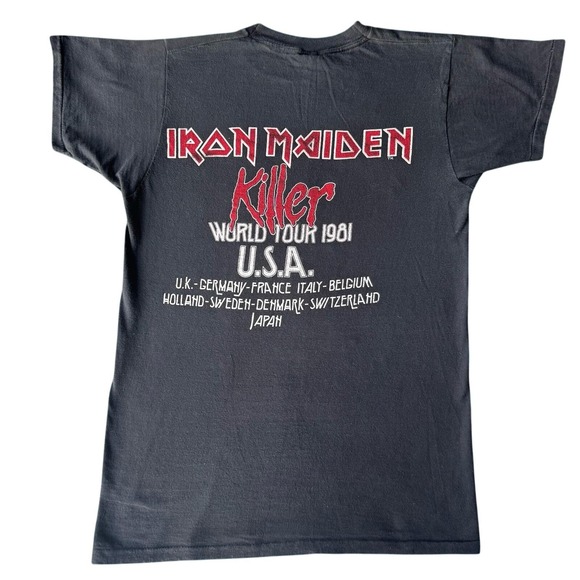 1981 Iron Maiden Killers Tour Tee M Screen Stars VTG Metal Eddie Single Stitch - Picture 2 of 9
